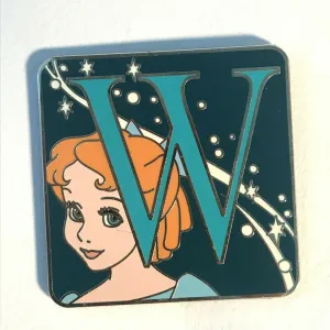2015 Disney Parks Alphabet Mystery Trading Pin Letter W WENDY Limited Release