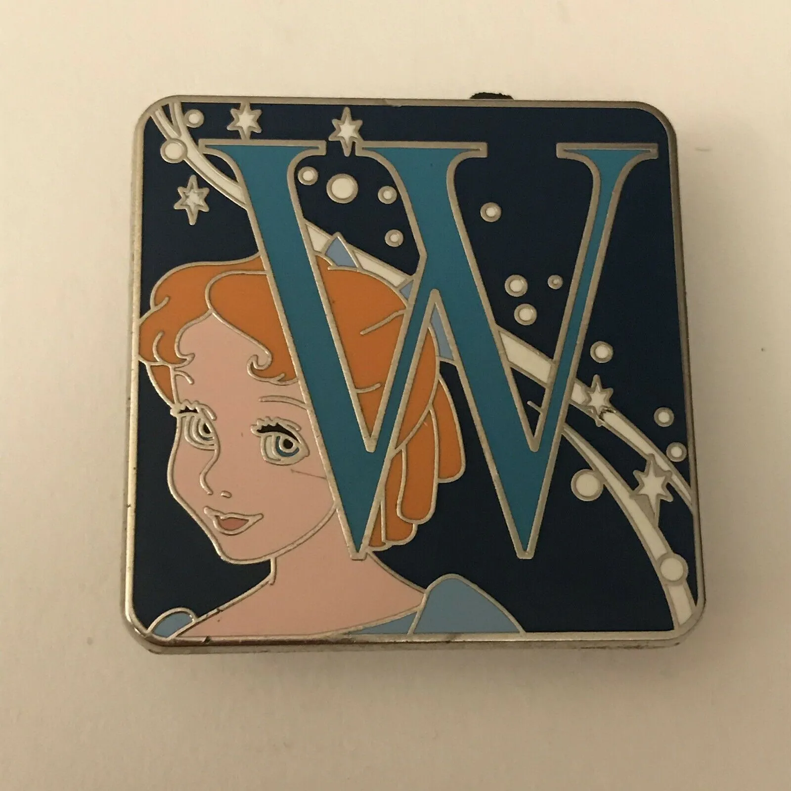 2015 Disney Parks Alphabet Mystery Trading Pin Letter W WENDY Limited Release