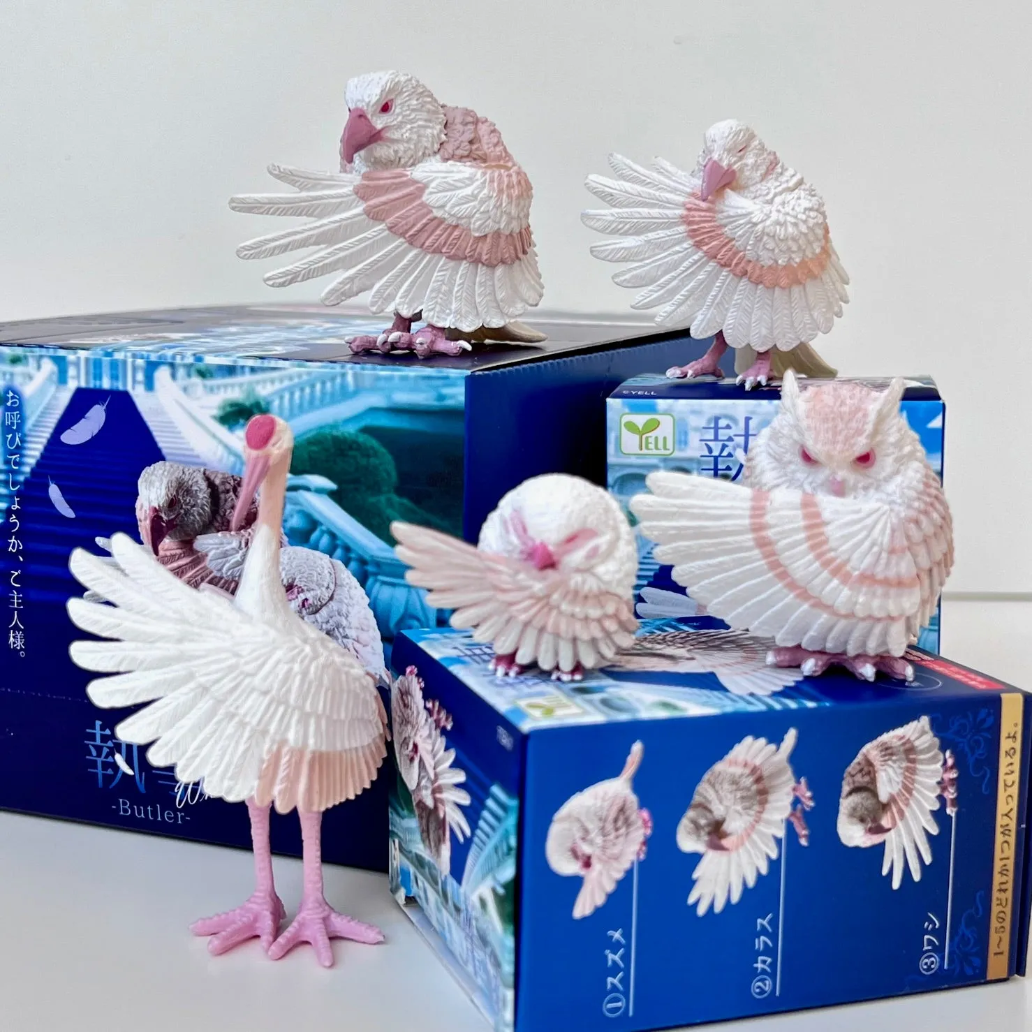 73054 White Bowing Birds Blind Box-10