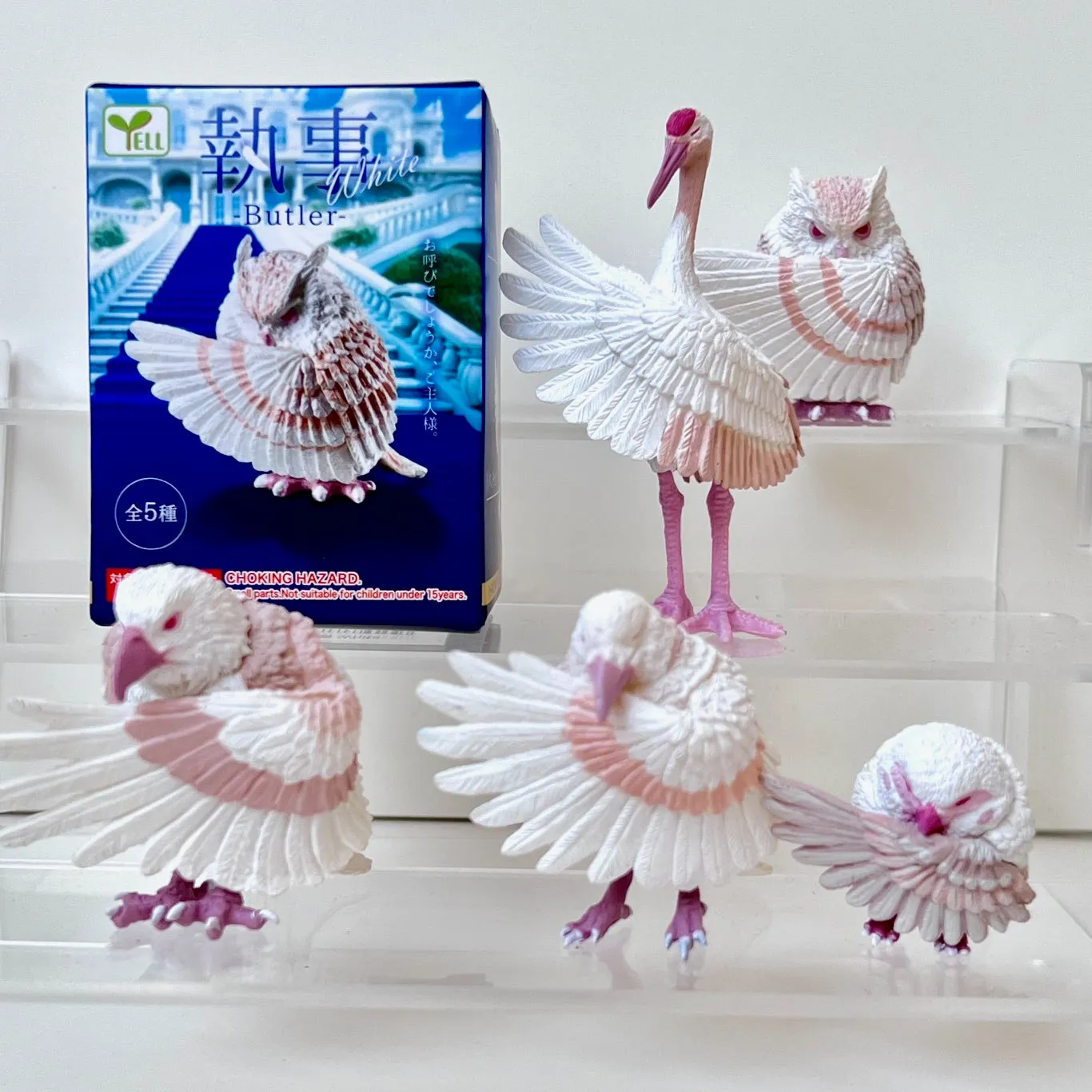 73054 White Bowing Birds Blind Box-10