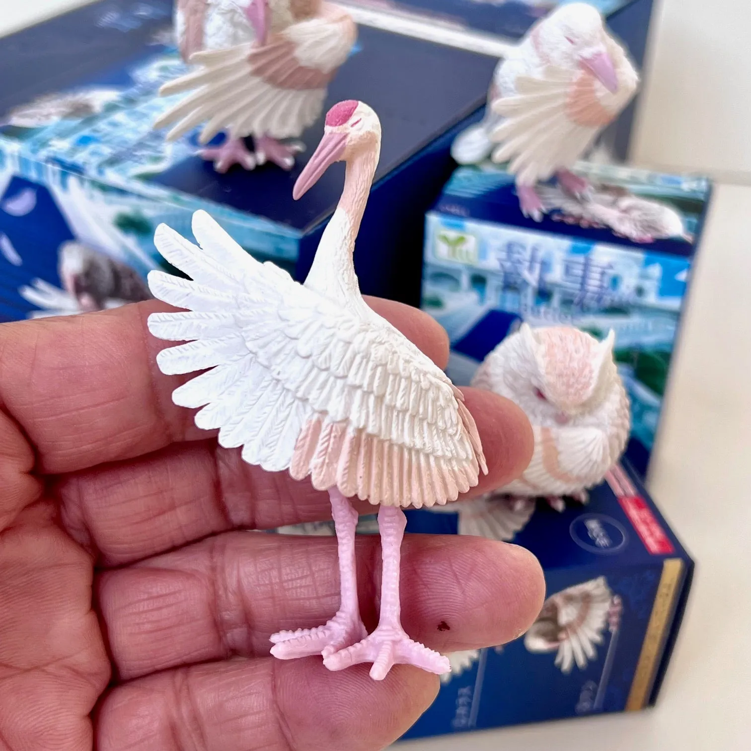 73054 White Bowing Birds Blind Box-10