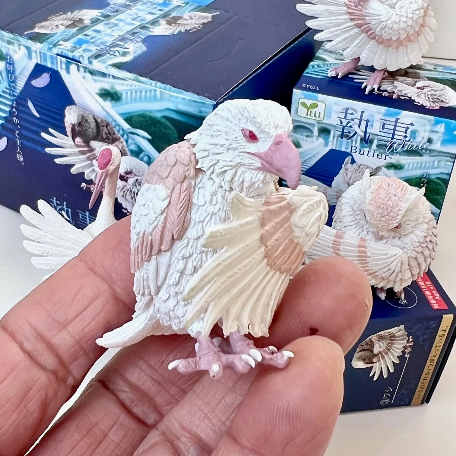 73054 White Bowing Birds Blind Box-10