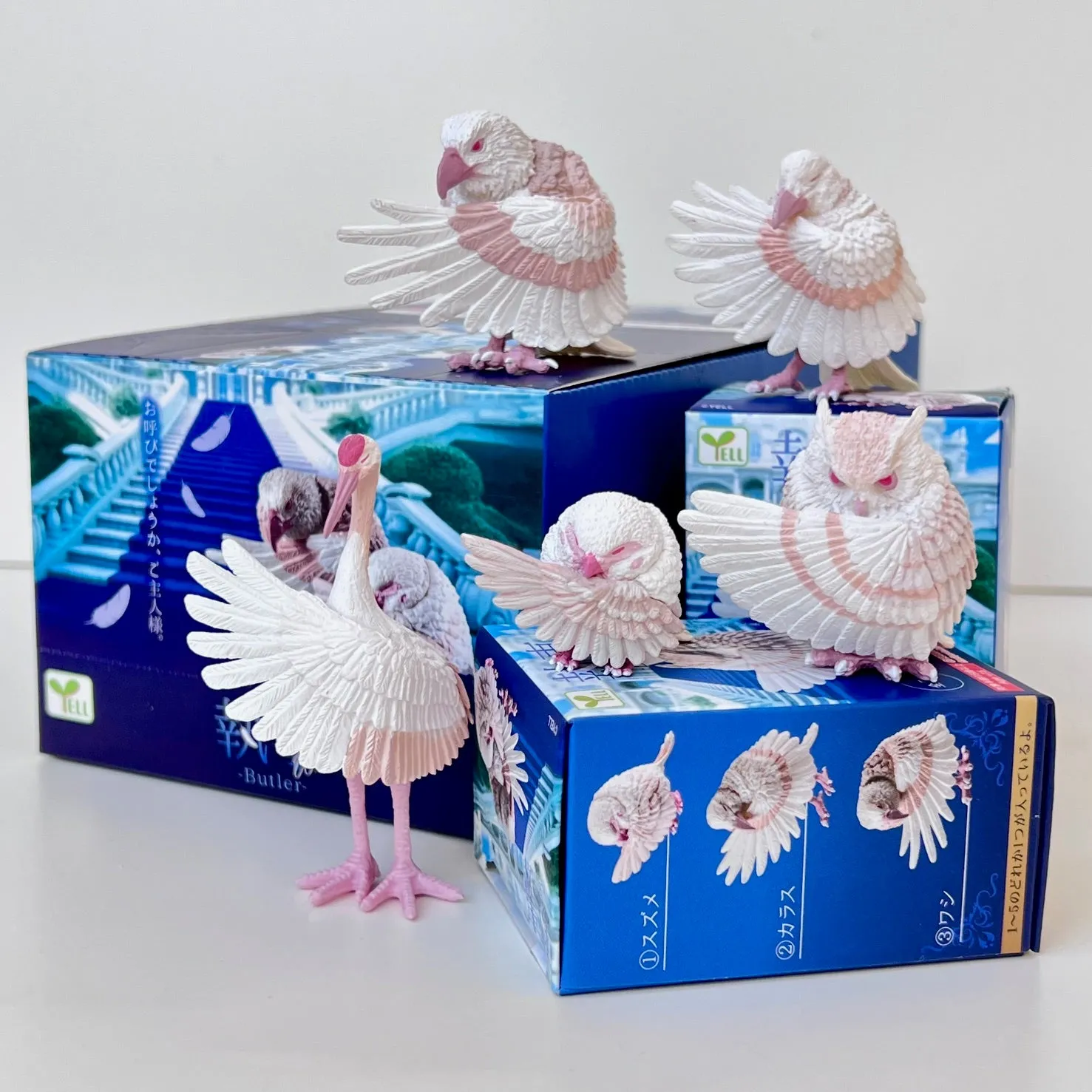 73054 White Bowing Birds Blind Box-10