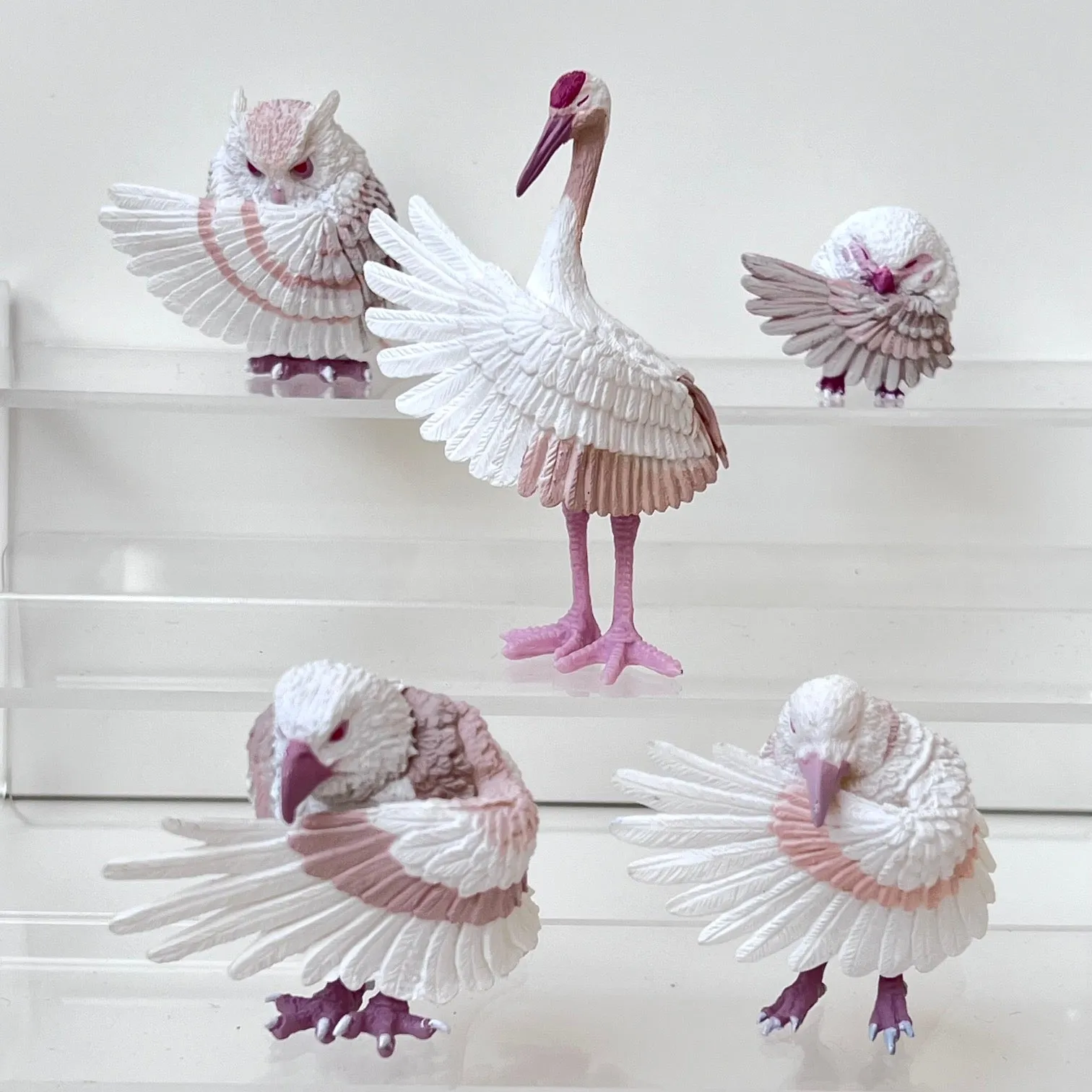 73054 White Bowing Birds Blind Box-10