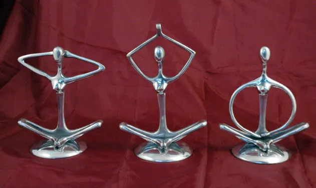 Aluminium Yoga figures 3 styles - Sold Individually