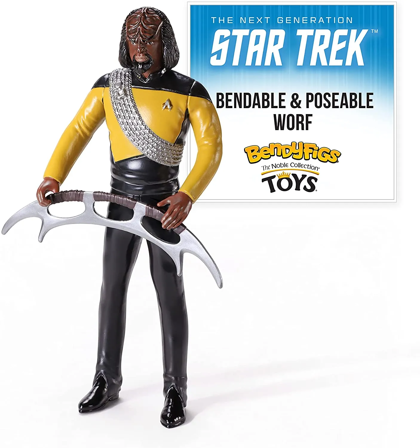 BendyFigs Star Trek The Next Generation Worf 7 Inch Figure