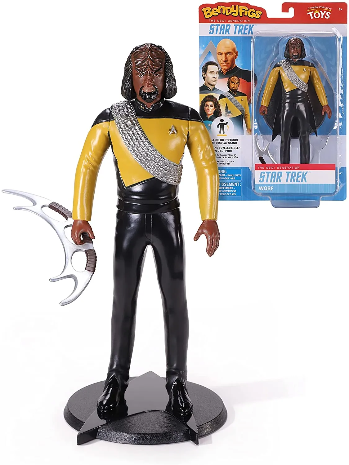 BendyFigs Star Trek The Next Generation Worf 7 Inch Figure