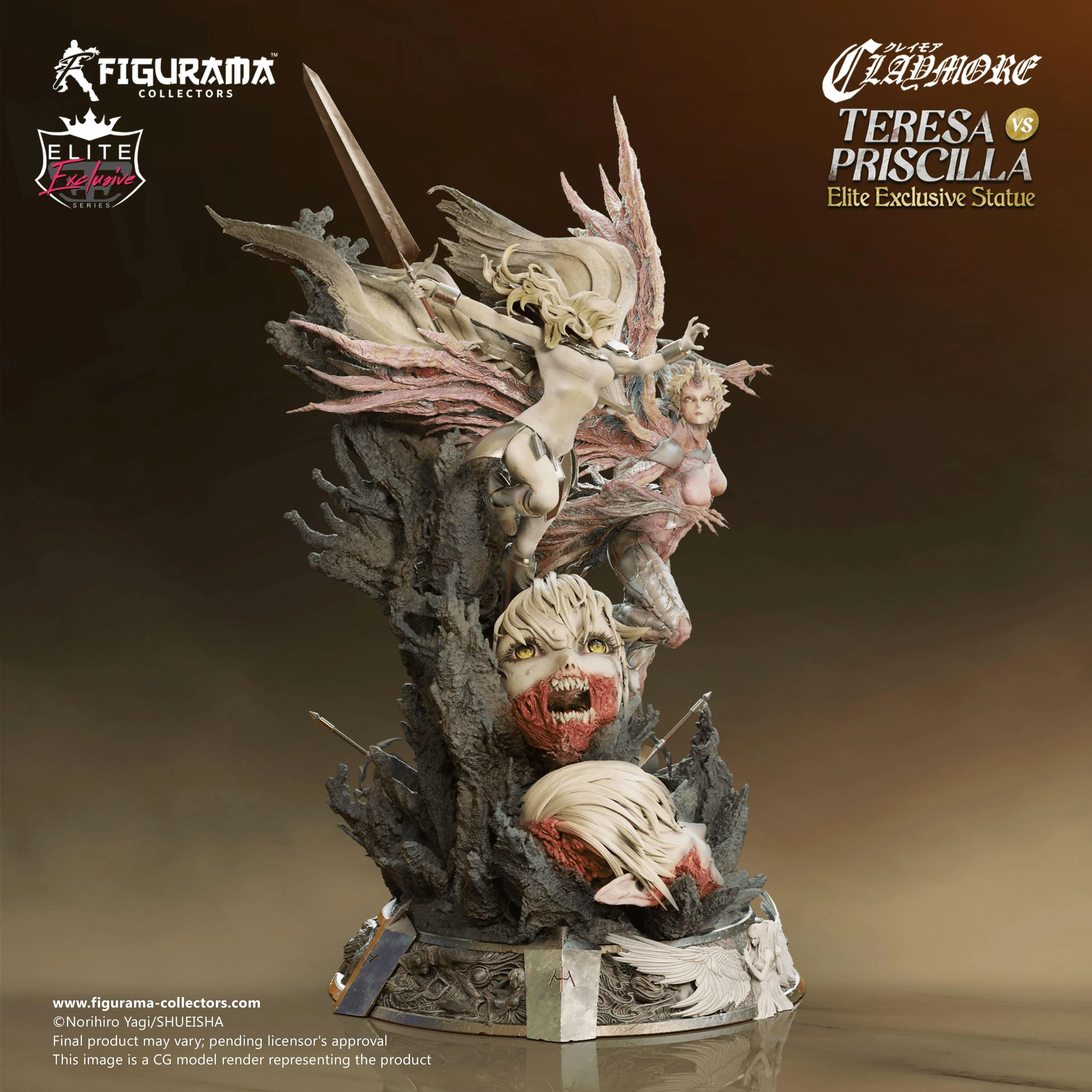 Claymore- Teresa vs Priscilla Elite Exclusive Statue
