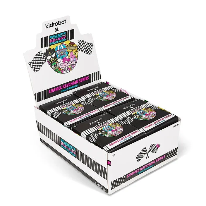 Kidrobot Hello Kitty and Friends Tokyo Speed Enamel Keychain Series: (1 Blind Box)