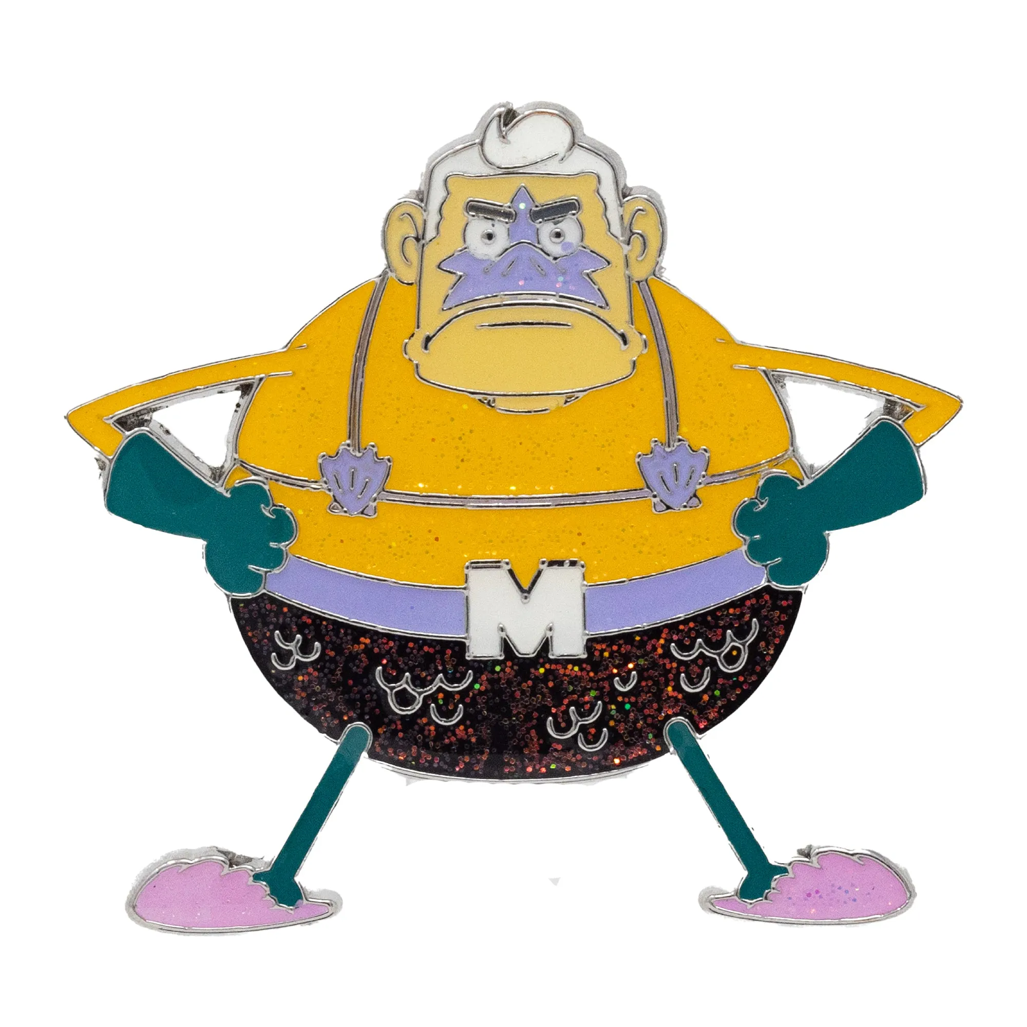 SpongeBob SquarePants Blind Box Glitter Enamel Pin Series - Mystery Character SpongeBob, Sandy, Patrick, Gary, Squidward, Mermaidman, Barnacle Boy or Mrs Puff