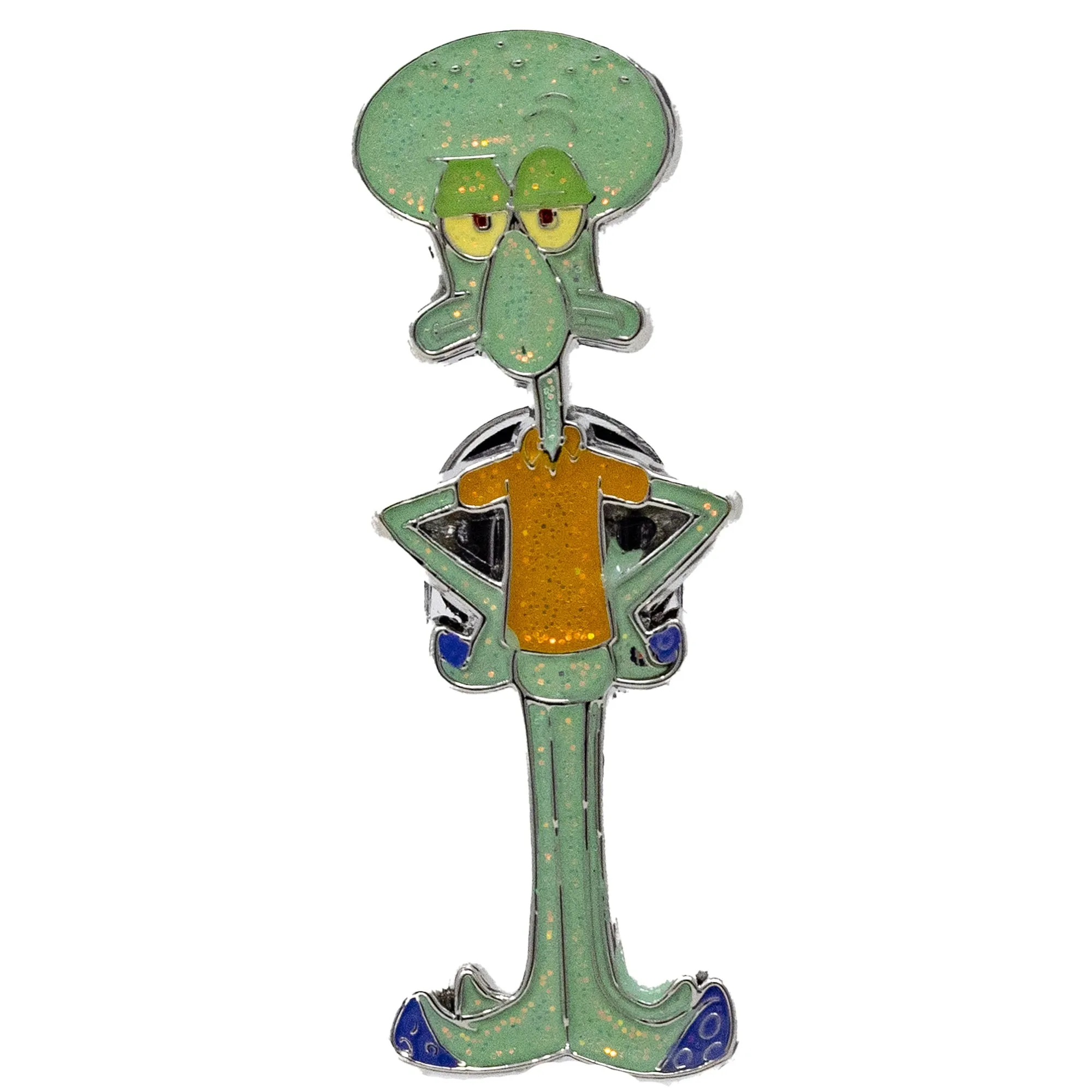 SpongeBob SquarePants Blind Box Glitter Enamel Pin Series - Mystery Character SpongeBob, Sandy, Patrick, Gary, Squidward, Mermaidman, Barnacle Boy or Mrs Puff
