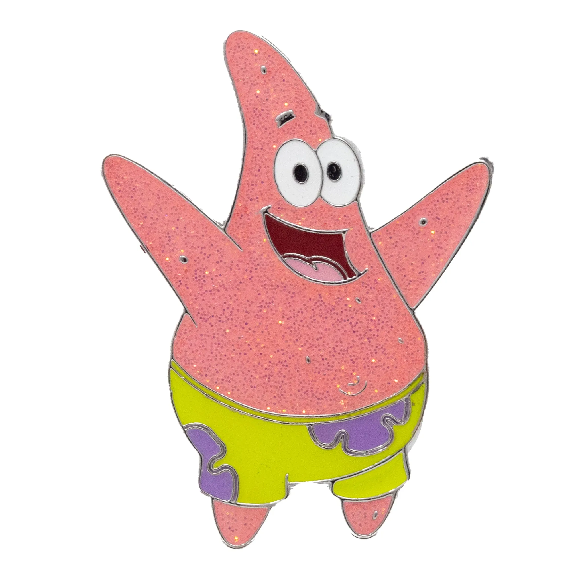 SpongeBob SquarePants Blind Box Glitter Enamel Pin Series - Mystery Character SpongeBob, Sandy, Patrick, Gary, Squidward, Mermaidman, Barnacle Boy or Mrs Puff